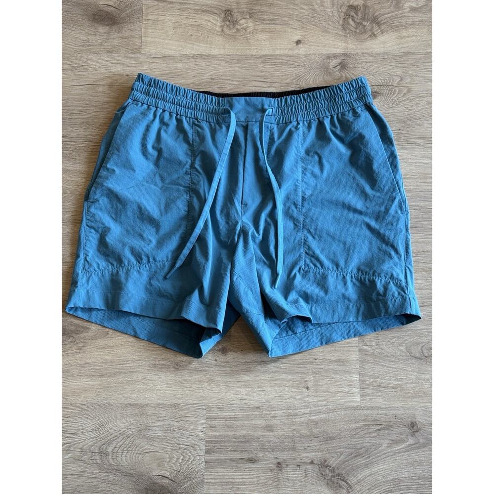 Lululemon Bowline Shorts 6" Mens Large Crest Blue Stretch Ripstop Athletic